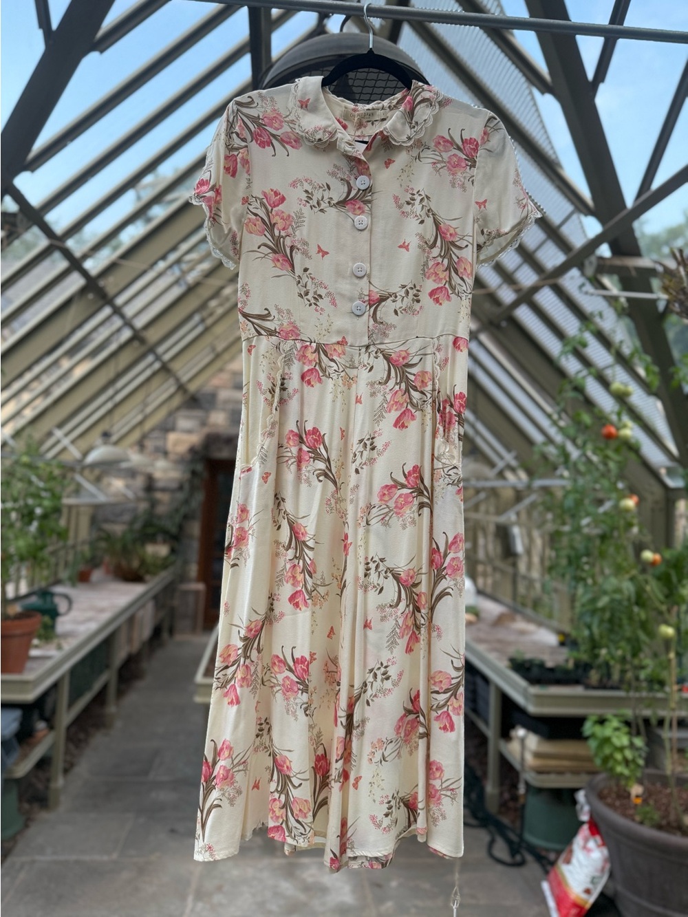 Christy Dawn Sebastian Dress in butterfly tulip print.